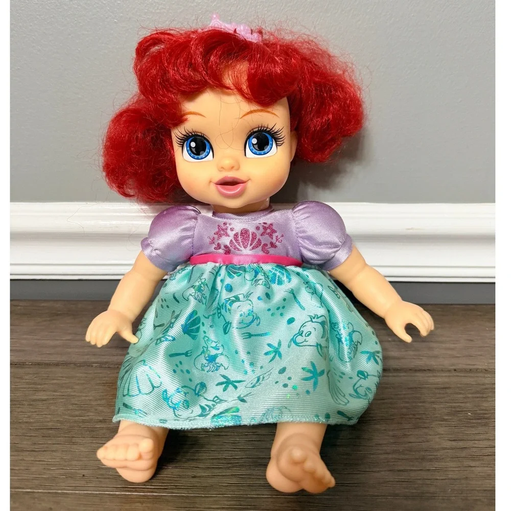 Disney Princess Ariel Baby Doll Jakks Pacific The Little Mermaid Red Hair Toy‎